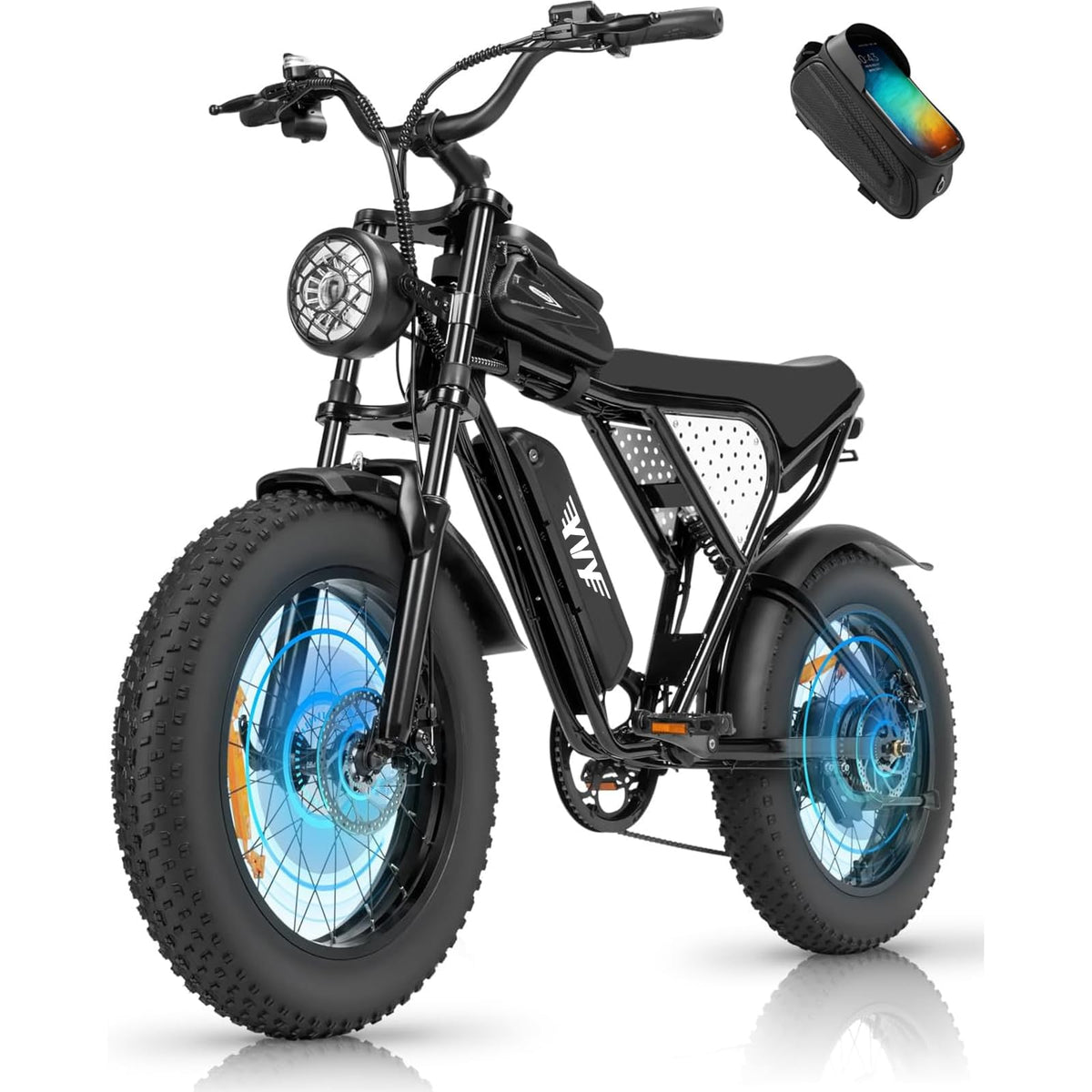 20" Fat Tyre Electric Bike with 250W Brushless Motor, 48V 15.6Ah Removable Battery, Dual Suspension