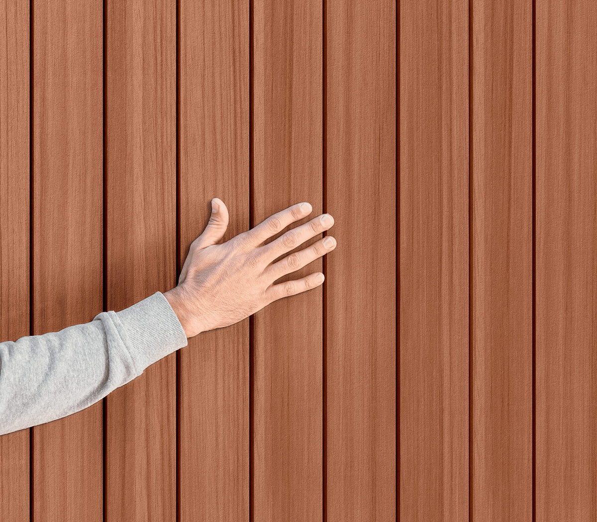 Darwin 4x6 Garden Shed with Natural Wood-Look | Evotech Composite, Weather-Resistant & Maintenance-Free | Outdoor Storage for Tools, BBQs & Bikes