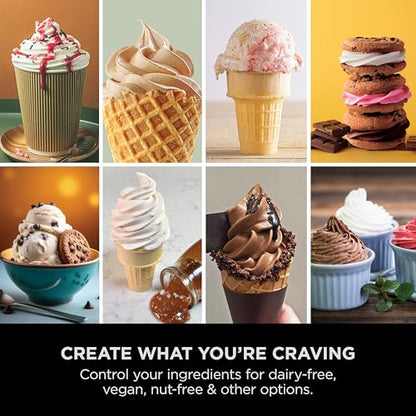 Ninja CREAMi Scoop and Swirl Soft Serve and Ice Cream Maker with 2x Tubs
