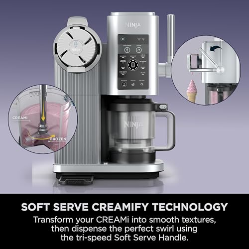 Ninja CREAMi Scoop and Swirl Soft Serve and Ice Cream Maker with 2x Tubs