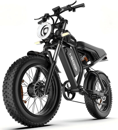 20" Fat Tyre Electric Bike with Dual 1500W Peak Motors, 48V 25Ah Removable Battery & Dual Suspension