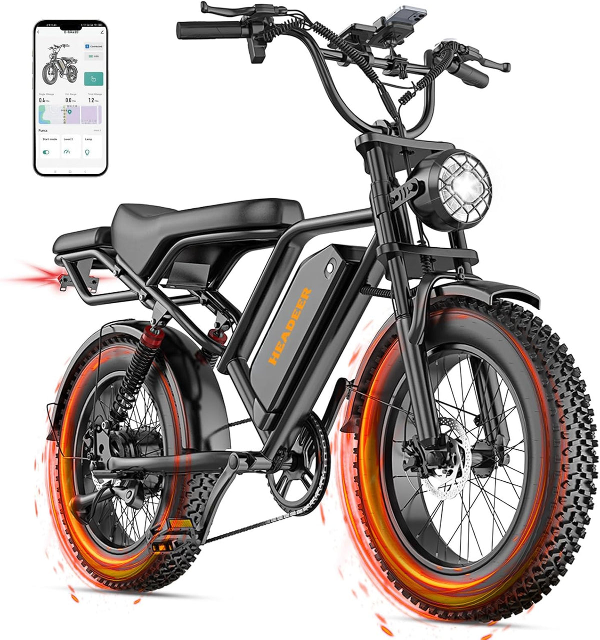 20" Fat Tyre Electric Bike with 250W Brushless Motor, 48V 20Ah Removable Battery & Dual Suspension