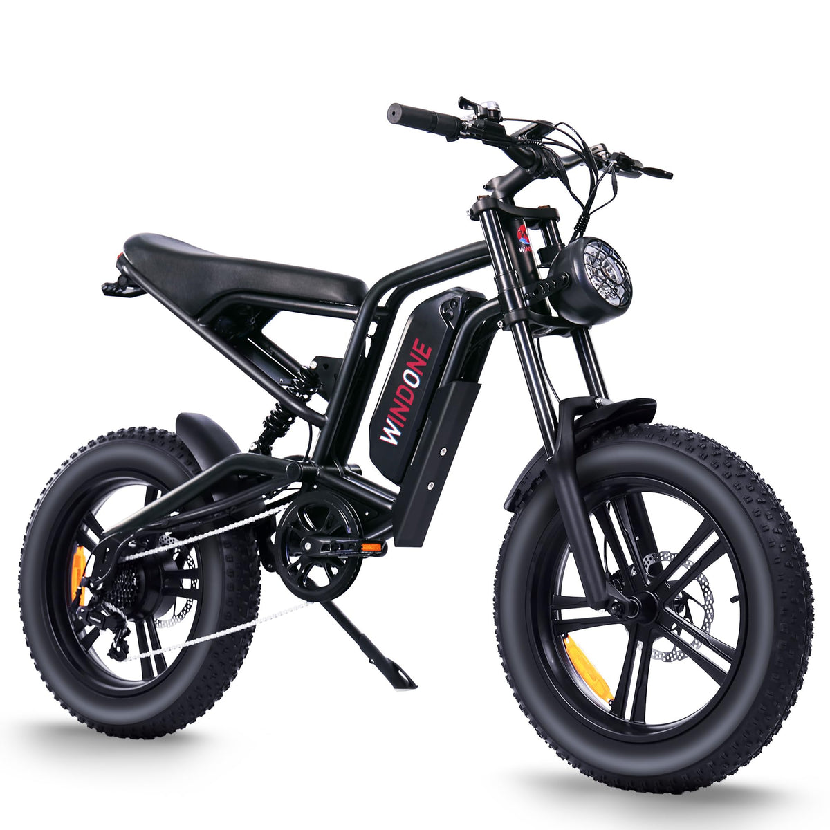 26" Fat Tyre Electric Bike with 1000W Peak Brushless Motor, 48V 13Ah Removable Battery
