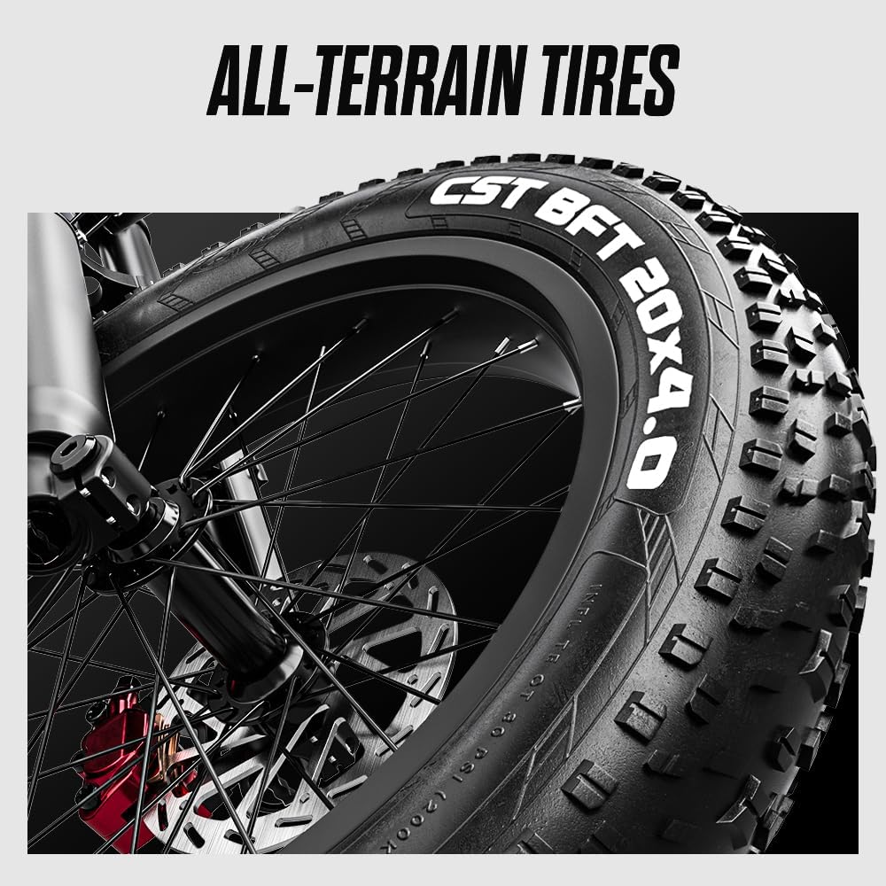 20" Fat Tyre Electric Bike with 60V 30Ah Battery, Full Suspension & Hydraulic Disc Brakes
