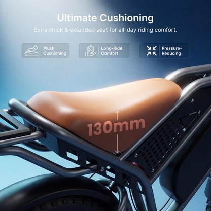 20" Fat Tyre Electric Bike with 2000W Peak Motor, 48V 35Ah Removable Battery & Dual Suspension