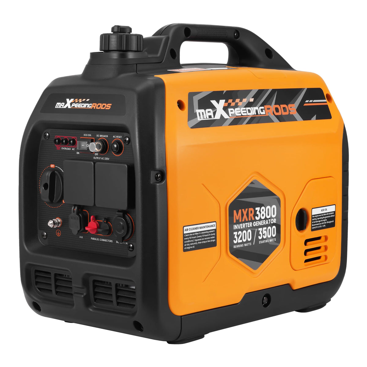 maXpeedingrods 3500W Portable Inverter Generator Petrol Silent for Camping