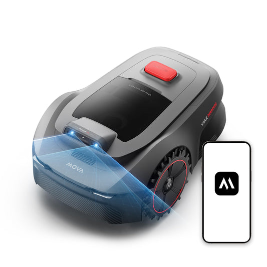 MOVA ViAX 300 Robot Lawnmower without Boundary, Recommended 300 m2, AI-Assisted Auto Mapping, U-Shape Path Planning, Dual-Vision Obstacle Avoidance