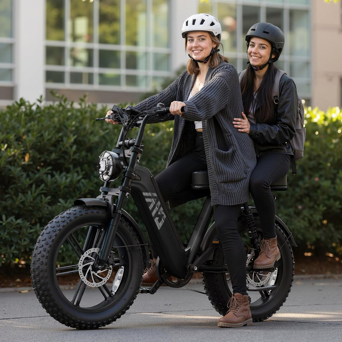 20" Fat Tyre Electric Bike with 1500W Peak Motor, 48V 15Ah Removable Battery & Full Suspension
