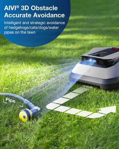ECOVACS Goat G1-800 Robot Lawnmower No Boundary Wire for Gardens up to 800m2 (AIVI 3D Obstacle Avoidance, Intelligent Path Planning, No-entry Zone