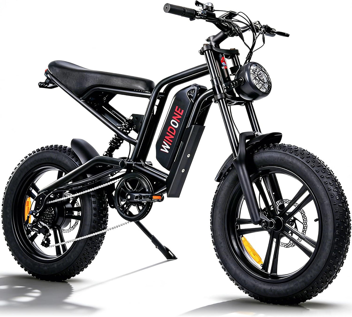 26" Fat Tyre Electric Bike with 1000W Peak Brushless Motor, 48V 13Ah Removable Battery