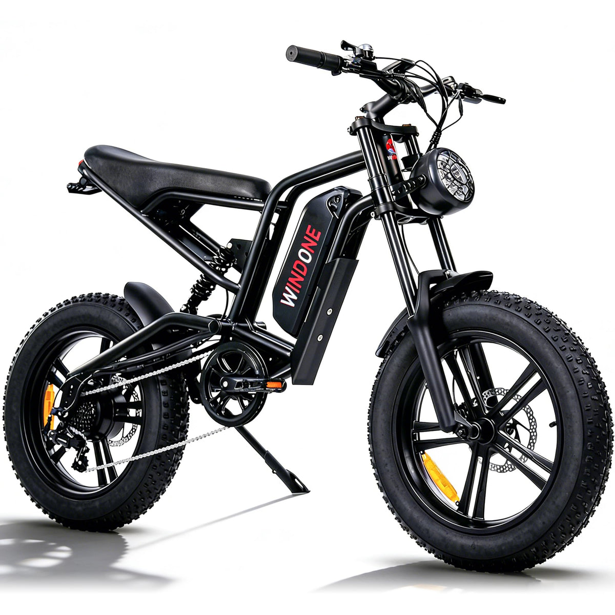 26" Fat Tyre Electric Bike with 1000W Peak Brushless Motor, 48V 13Ah Removable Battery