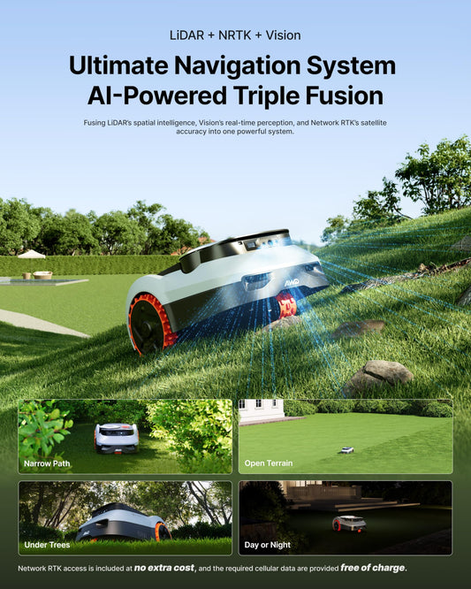 Segway Navimow i210 LiDAR Pro Robotic Lawn Mower with Garage M for 1000 m2