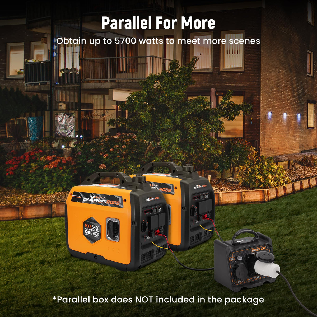 maXpeedingrods 3500W Portable Inverter Generator Petrol Silent for Camping