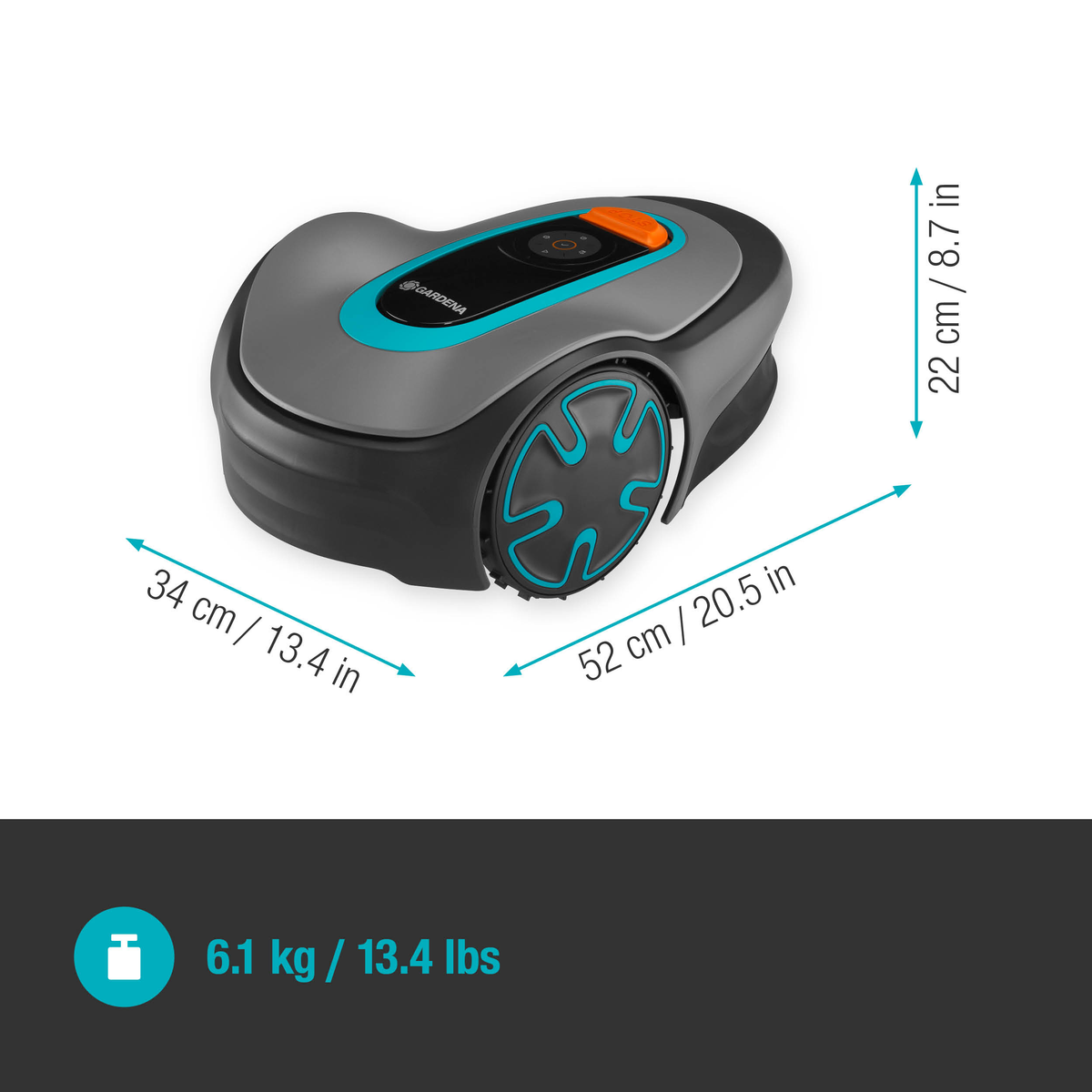 Gardena Robotic Mower SILENO minimo 250 m2: Intelligent lawn mower with excellent connectivity, programmable with the Gardena Bluetooth® app, version